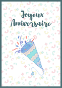 Joyeux anniversaire avec une conique festive